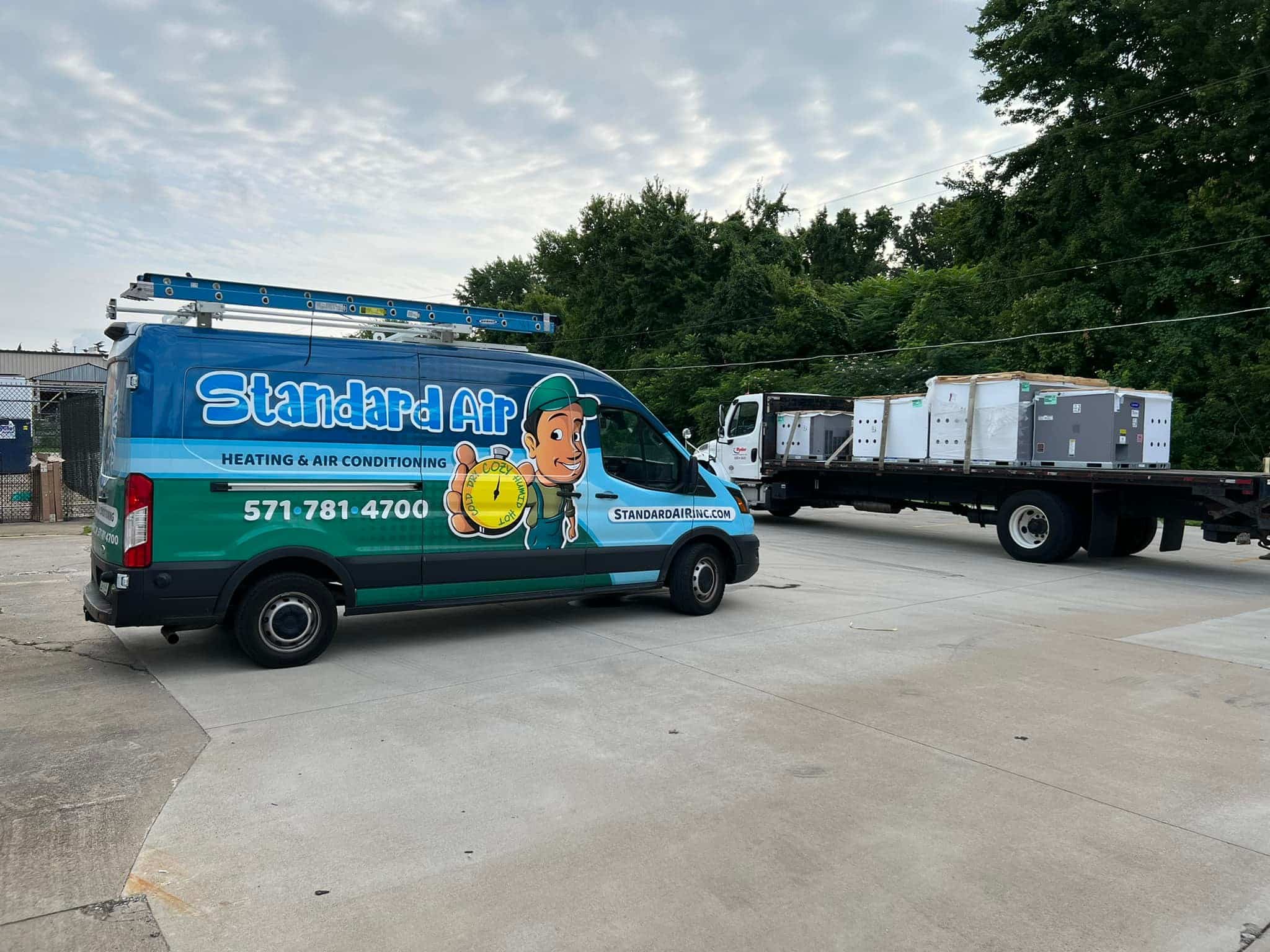 Standard Air service van and equipment delivery